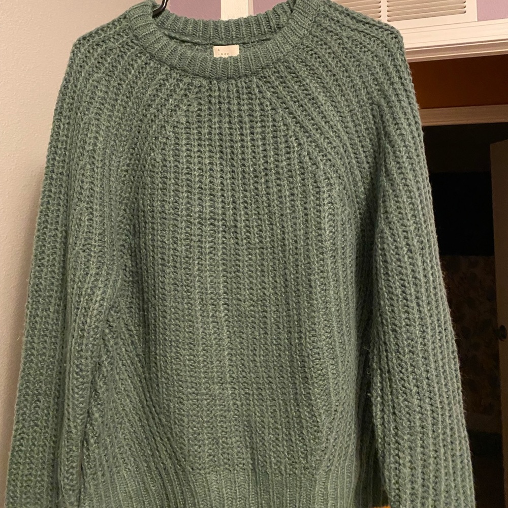 Turquoise chunky sweater